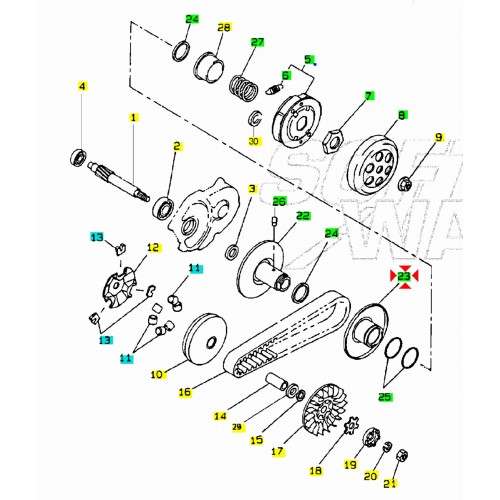 Correttore di coppia FBM Yamaha BW'S...
