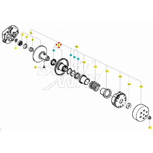 Semipuleggia mobile Scooter Piaggio...