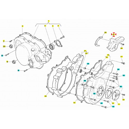 Coperchio pignone Husqvarna TE 81673