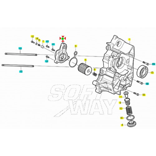 Coperchio filtro olio Daelim SL SN...