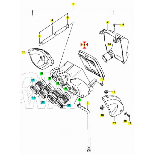 Filtro aria Suzuki GSX e GSF...