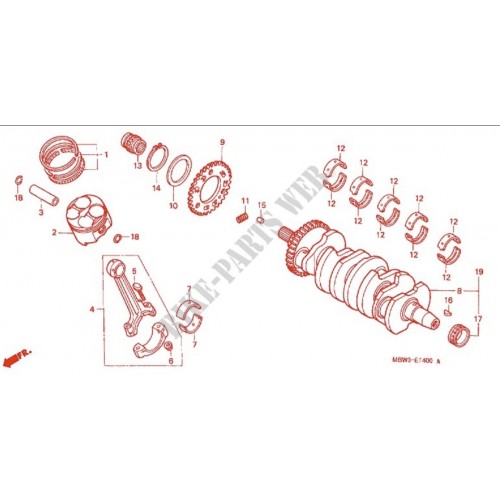 Ingranaggio ausiliario da 45 denti...