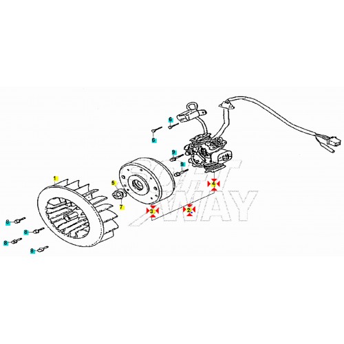 Volano con statore Garelli City Four...