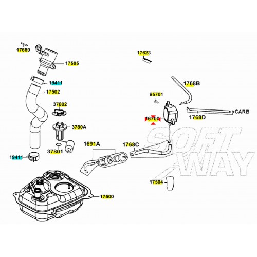 Pompa carburante Kymco Agility 50