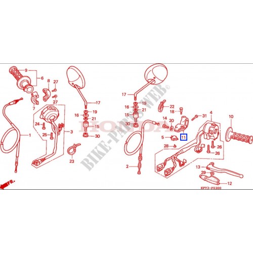 Staffa porta leva sinistra Honda CRM...