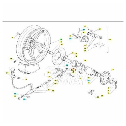 Pedale freno posteriore Aprilia RS...