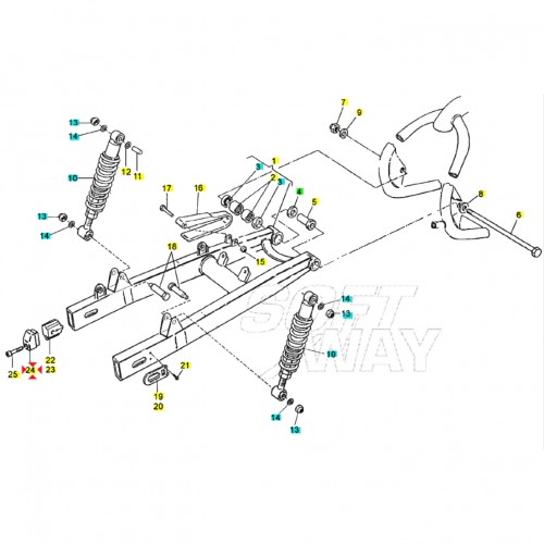 Piastra tendicatena Cagiva W8 W12 W16...