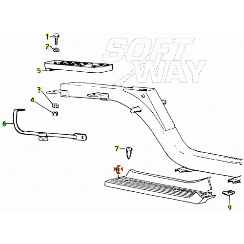 Pedana poggiapiedi Piaggio Bravo...