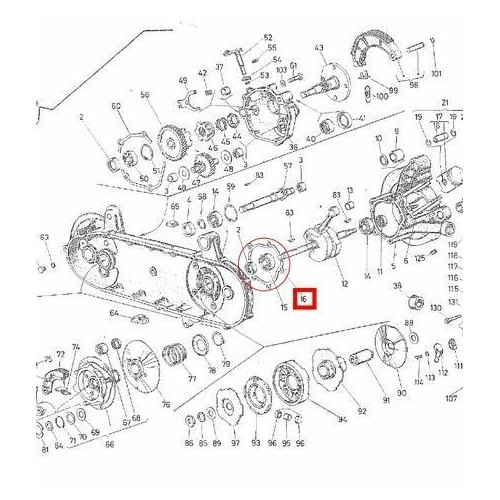 Guarnizione semicarter Piaggio Toledo...