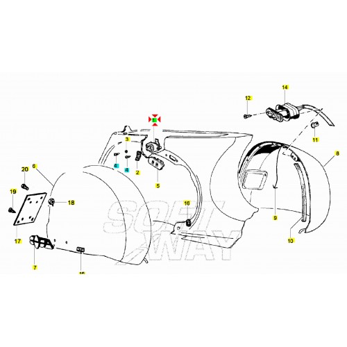 Serratura cofano sinistro Vespa Cosa...