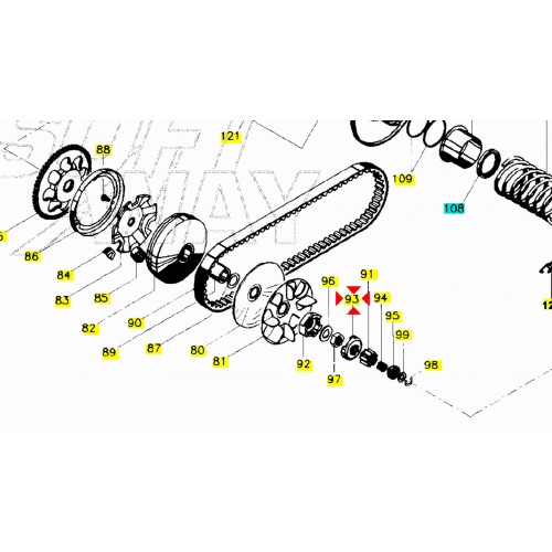 Ingranaggio conduttore variatore...