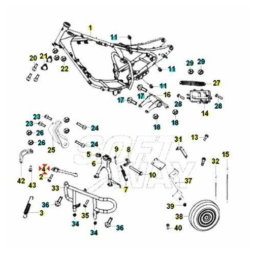 Cavalletto laterale Keeway Superlight...