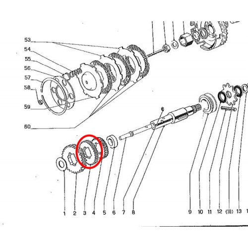 Ingranaggio 33 denti 2 marcia albero...