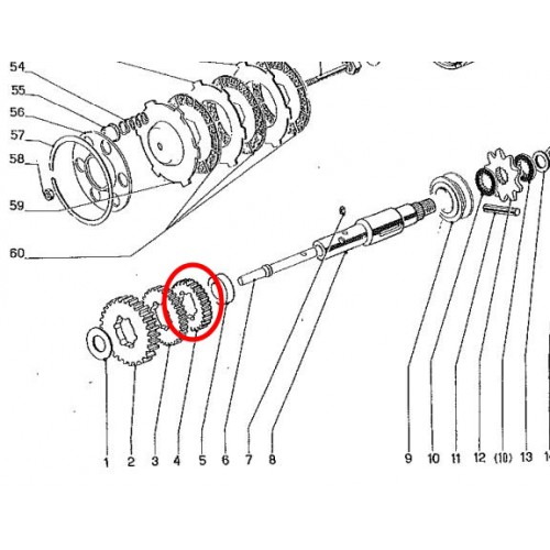 Ingranaggio 29 denti 3 marcia albero...