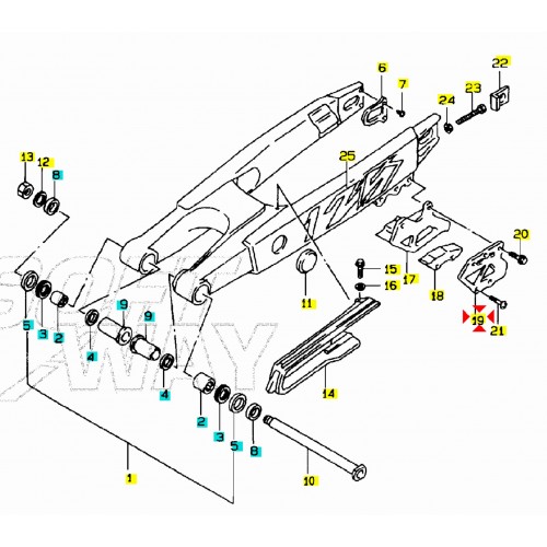 Piastra esterna cruna catena Suzuki...