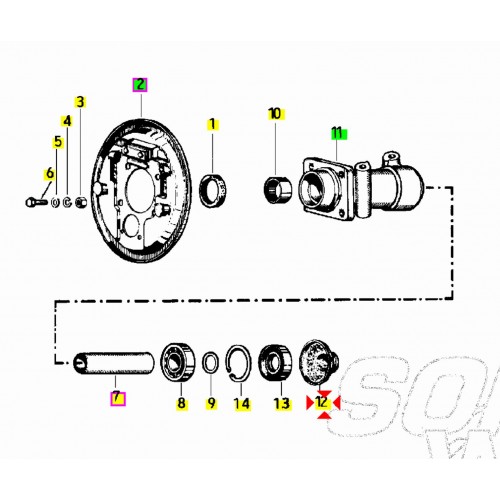 Scodellino perno piatto portaceppi...