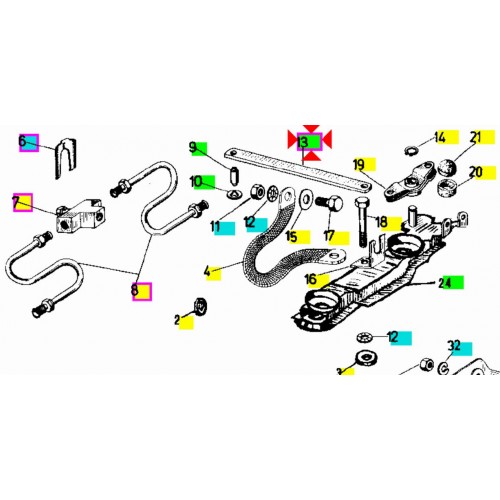 Tirante supporto cambio Ape MP P501...