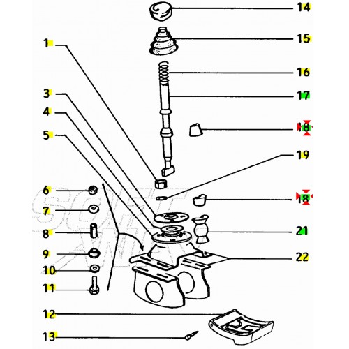 Semicono della leva comando cambio...