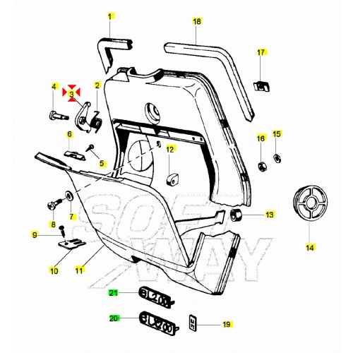 Gancio chiusura bauletto portaoggetti...