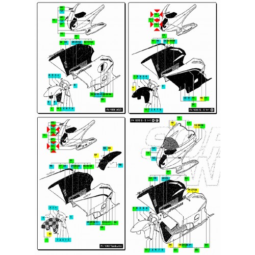 Decalco "F4 - 1000" per cupolino per...