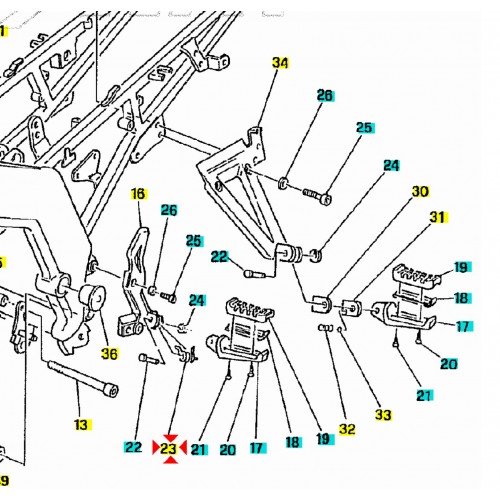 Molla richiamo della pedana...