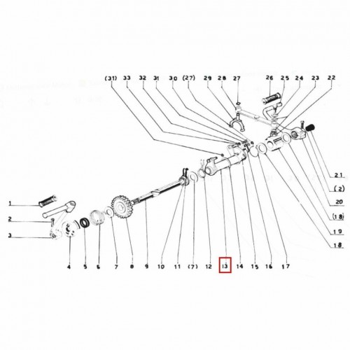 Albero selettore cambio Garelli 4...
