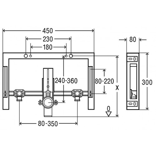 Modulo per bidet sospeso Viega Mono...