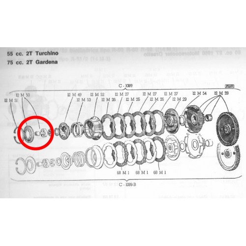 Complessivo disinnesto frizione per...