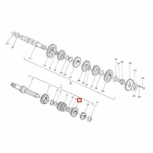 Ingranaggio 5 marcia su albero...