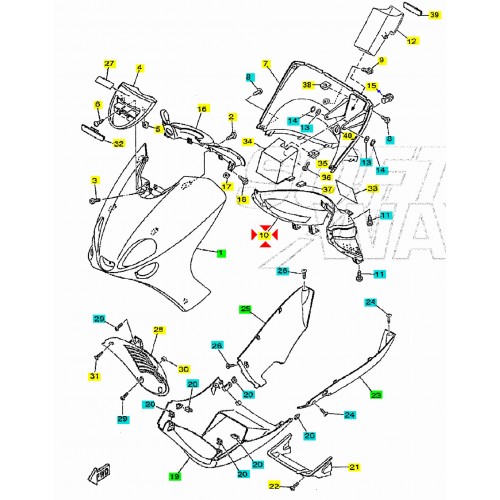 Scudo interno inferiore Yamaha...