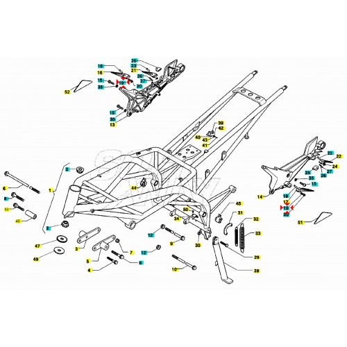 Molla richiamo pedana anteriore per...
