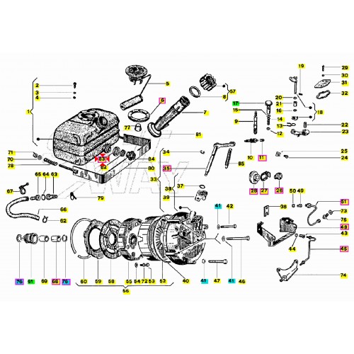Collare serbatoio olio frizione per...