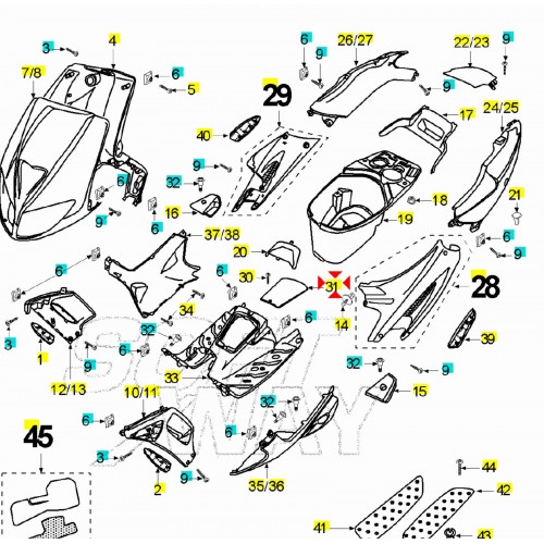Sportello batteria Peugeot Speedfight...