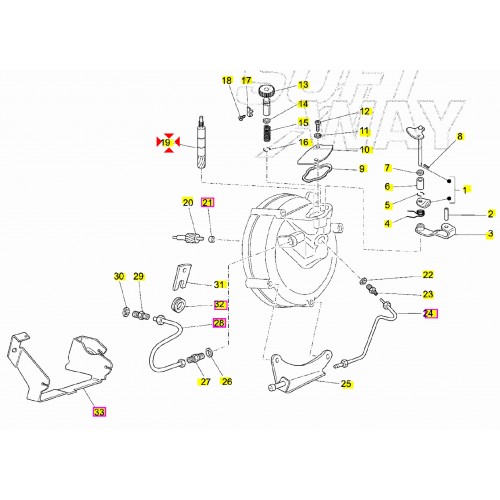 Alberino rinvio pompa olio per...