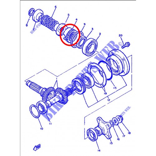 Camma comando coppia conica Yamaha XJ...