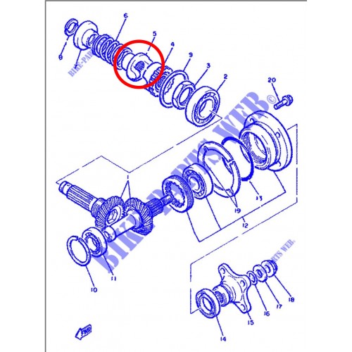 Camma condotto coppia conica Yamaha...