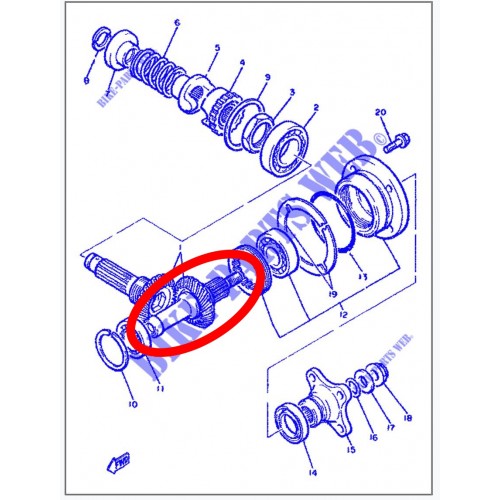 Albero coppia conica Yamaha XJ 650 -...