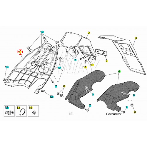 Carena sottocoda per Aprilia SR...