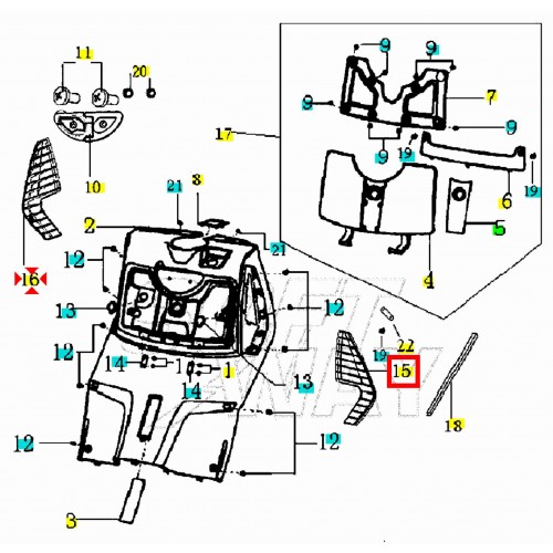 Coppia presa d'aria per Keeway...