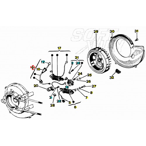 Cavo tra puntine e bobina Ciao 149504