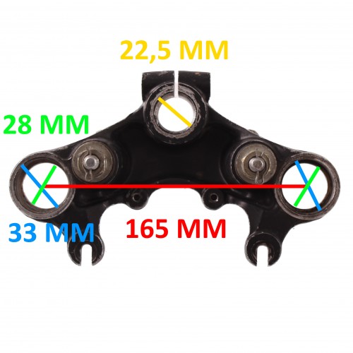 Piastra superiore forcella con fori...