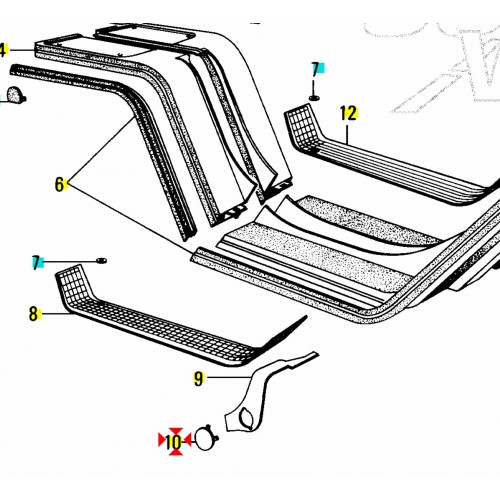 Tappo modanatura anteriore Piaggio...