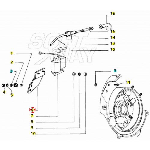 Leva freno posteriore per Piaggio...