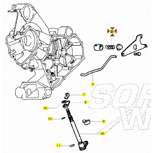 Molla asta comando regolatore per...