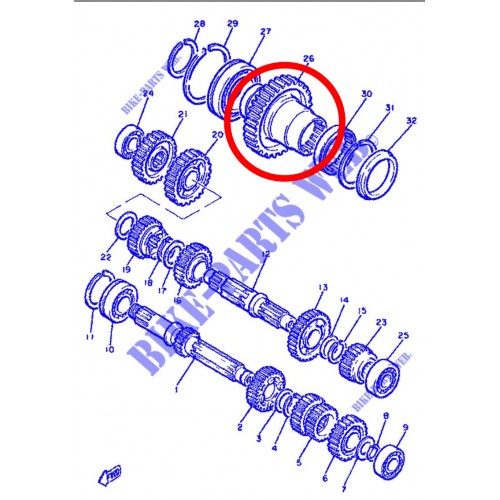 Ingranaggio condotto intermedio per...