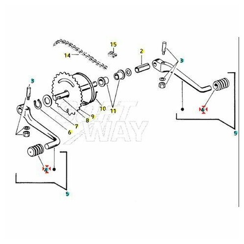 Gomma pedalina accensione Piaggio...