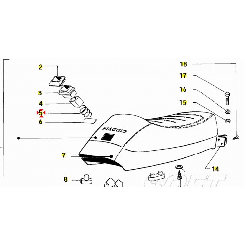 Molla pulsante serratura sella per...