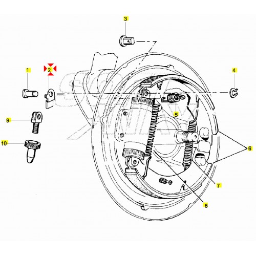 Molletta fissaggio ceppi freno...
