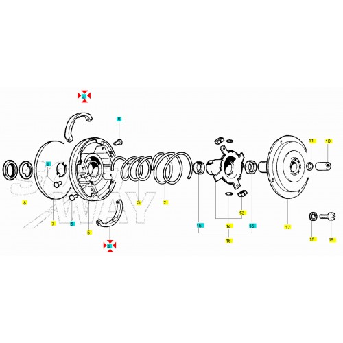 Massa centrifuga per Piaggio Vespa PK...