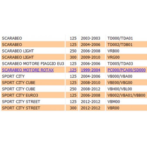 Fodero forcella sinistro per Aprilia...